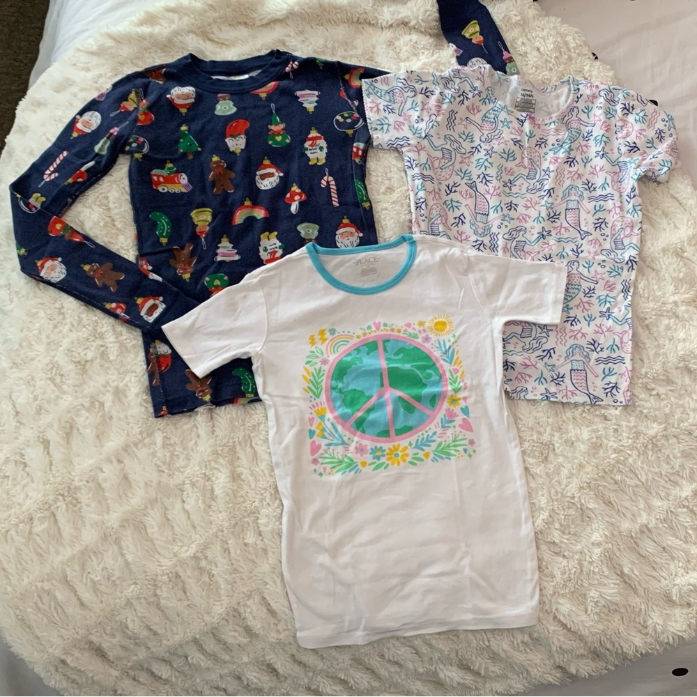 (3)girl pajama tops